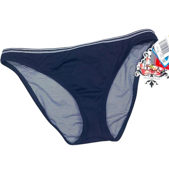 Becca Swimwear Bikini Bottom Navy Blue Size Small - Picture 1 of 6